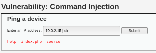 command injection vulnerability