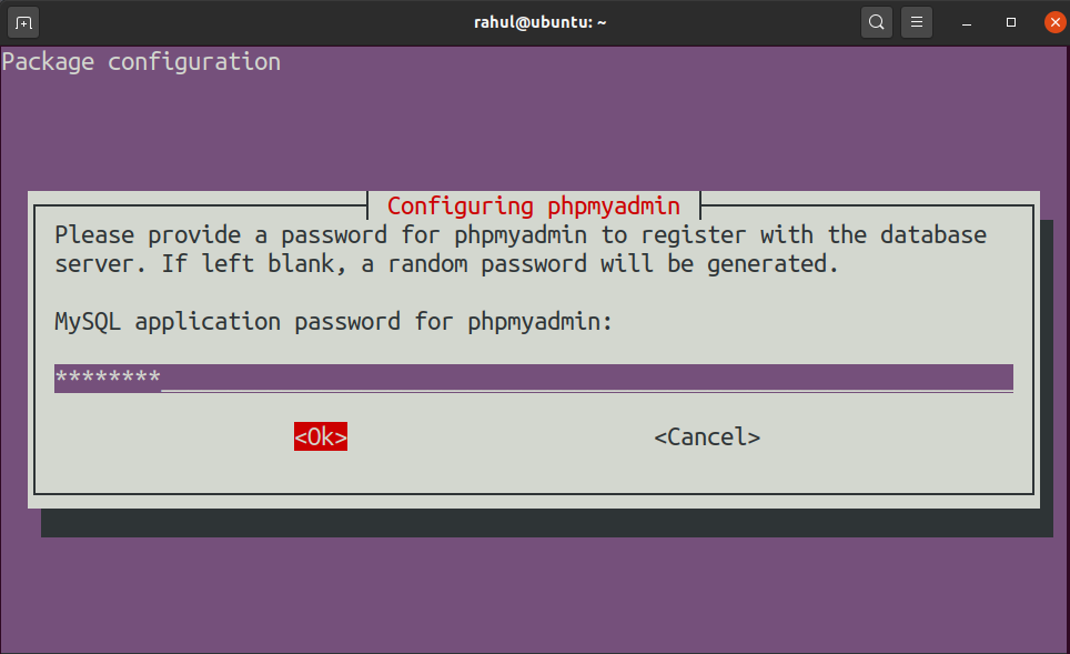 set password for phpmyadmin
