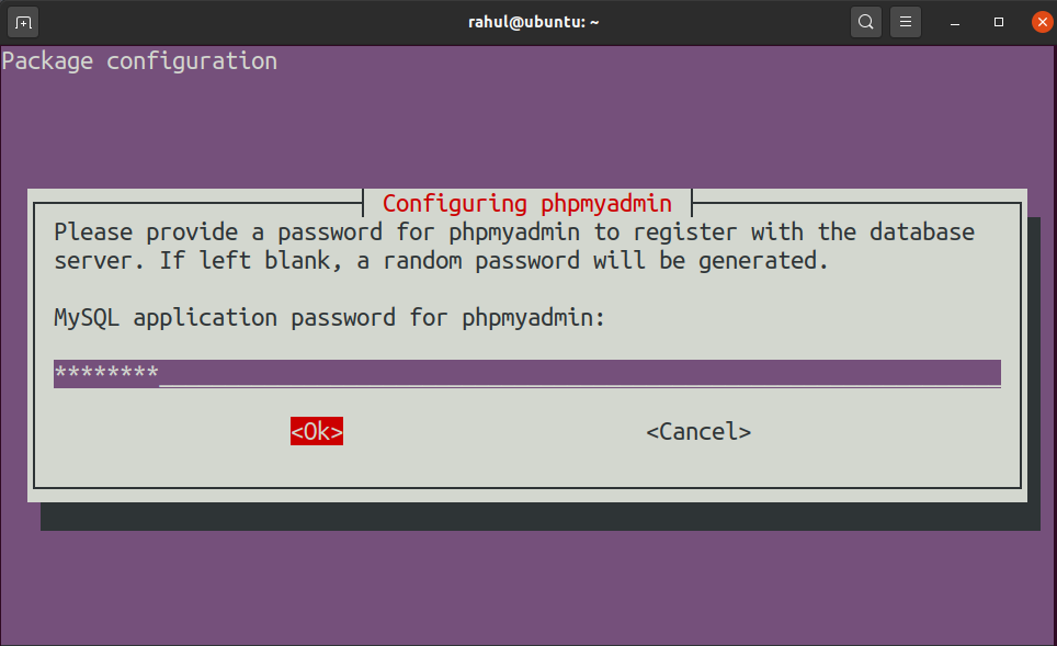 ssh forgot phpmyadmin password