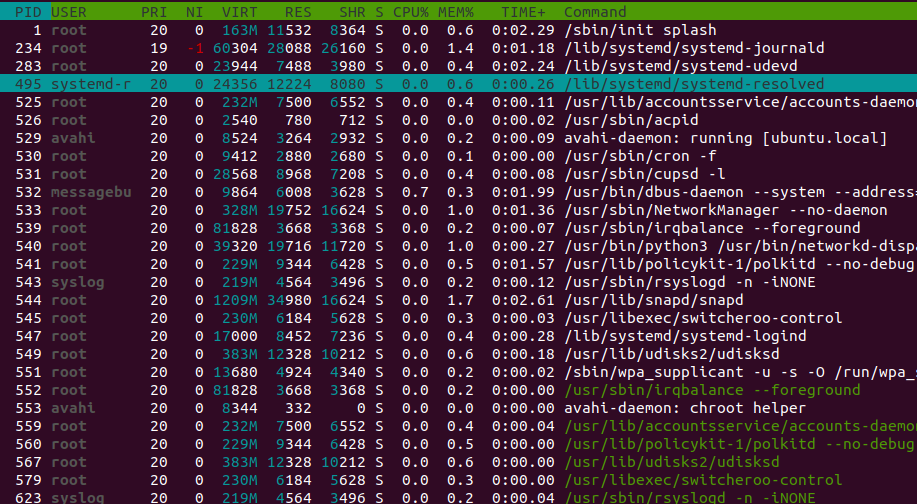 htop command