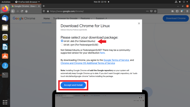 download google chrome for ubuntu 64 bit