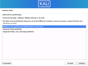 vmware workstation player 15 hardware settings kali linux