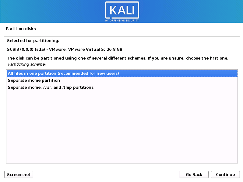 vmware workstation player 15 hardware settings kali linux