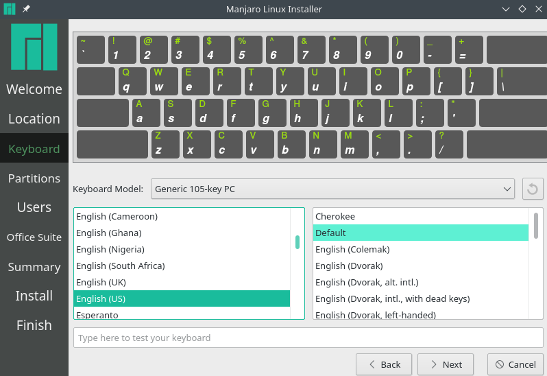 Виртуальная клавиатура линукс. Keyboard Layout creator.