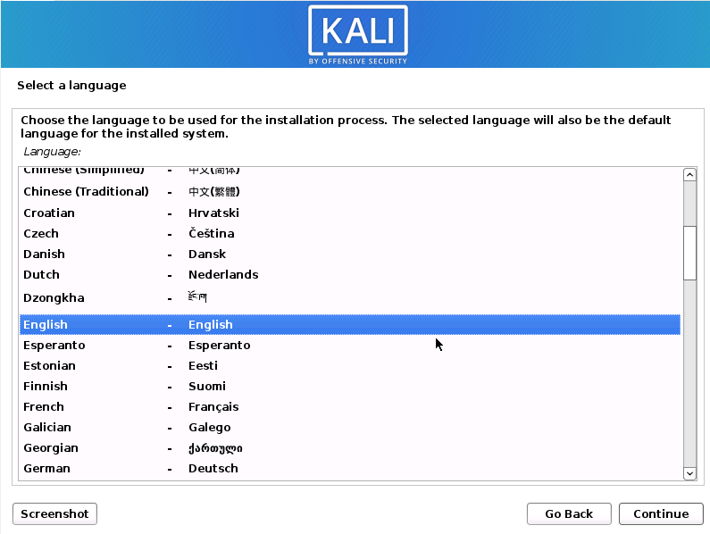 install kali linux on vmware