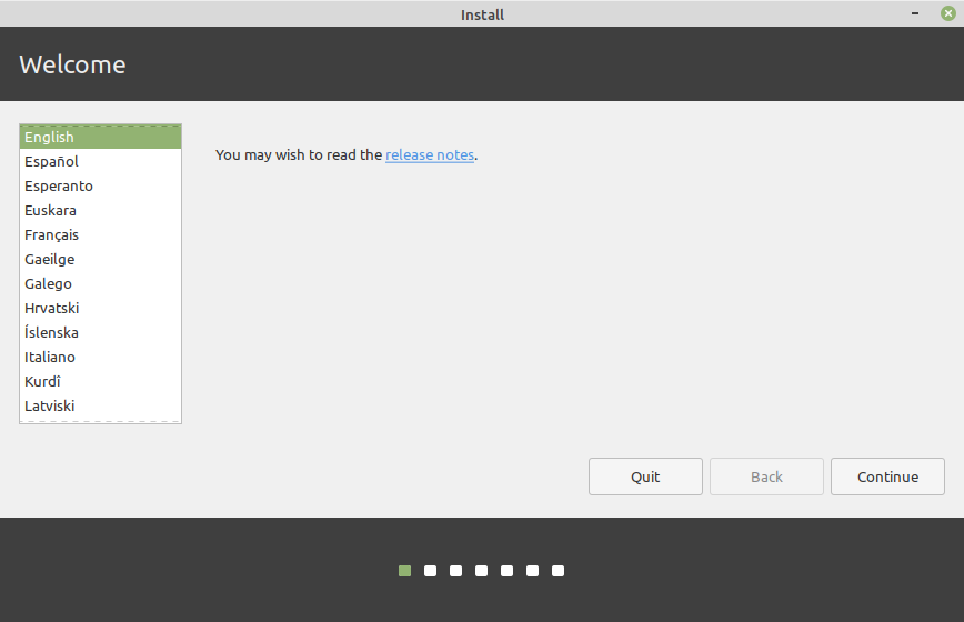 select language for linux mint installation