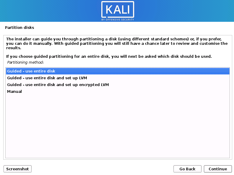 install kali linux on virtualbox