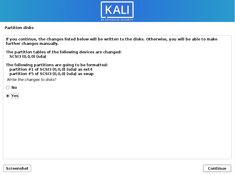 install kali linux on vmware