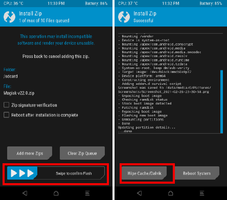 Flashing Magisk through TWRP