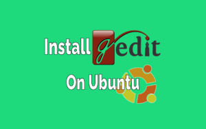 ubuntu install gedit