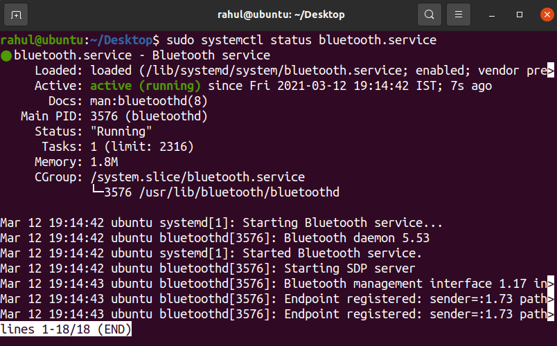 Программа intel bluetooth service view не работает