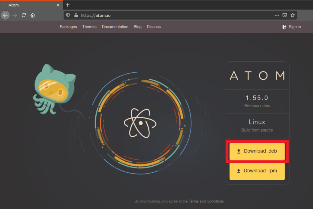 Download Atom .deb File for Ubuntu