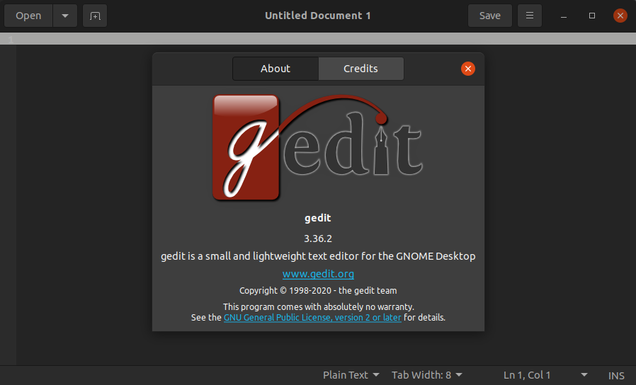 how to access gedit in ubuntu