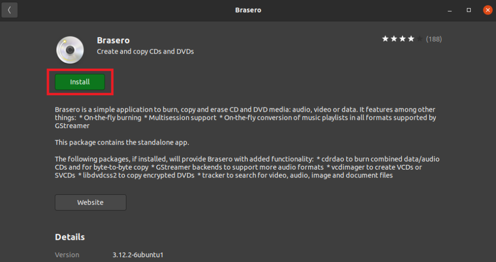 Install Brasero on Ubuntu