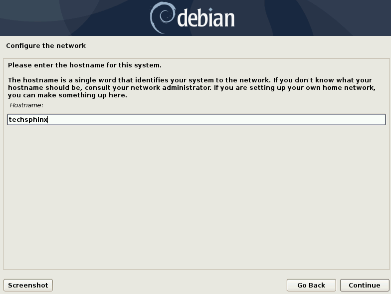 configure network for debian