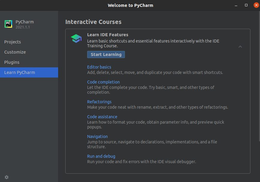 Learn Pycharm features