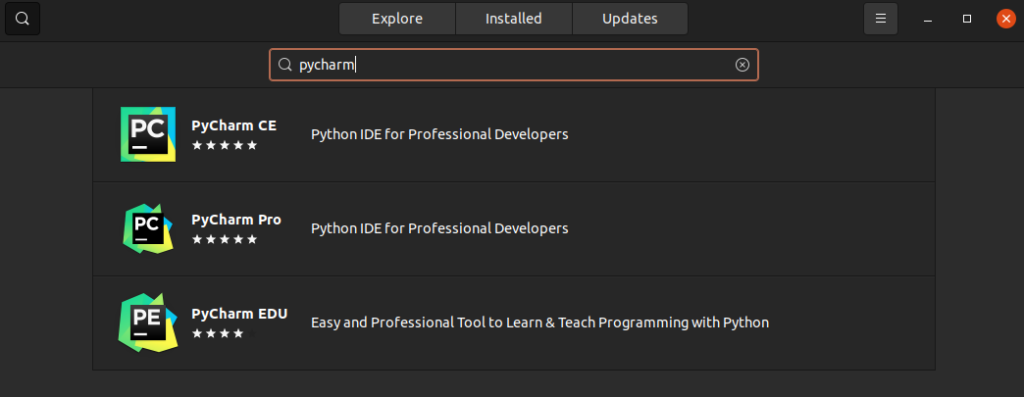 PyCharm instal the new