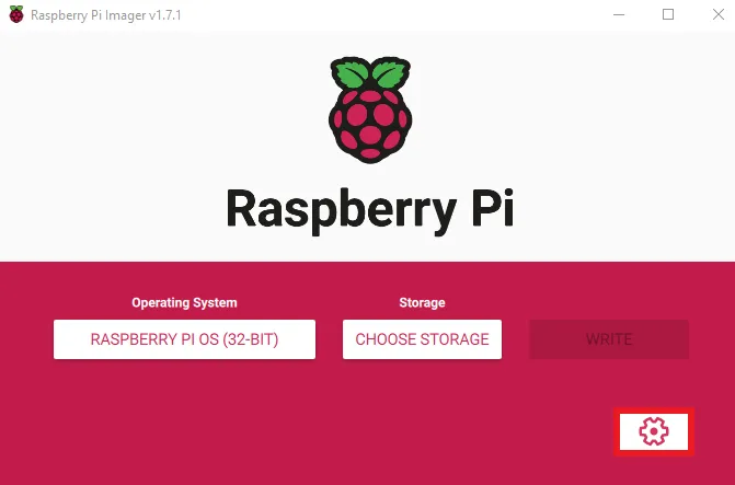 Advanced settings Raspberry Pi Imager