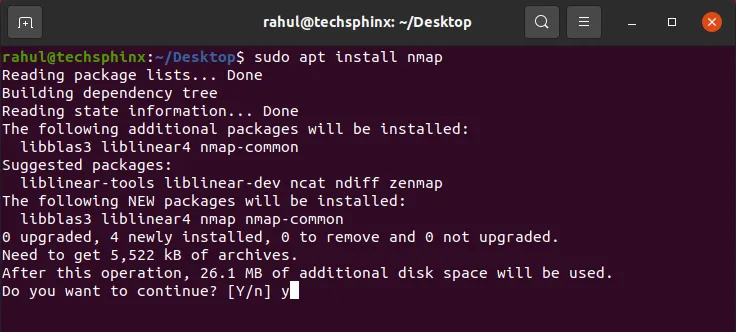 install nmap Linux