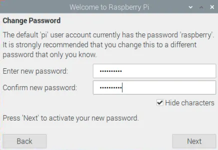 Change password Raspberry Pi