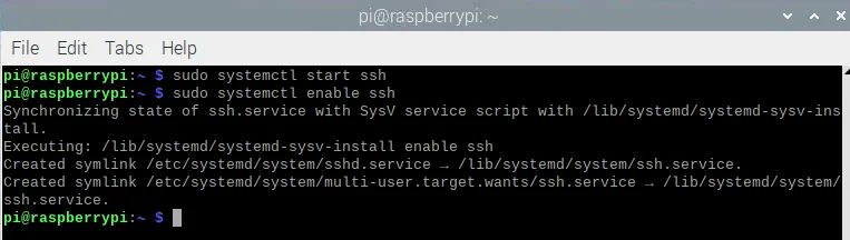 systemctl to enable SSH