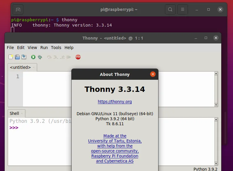 Running Thonny over X11 Forwarding Linux