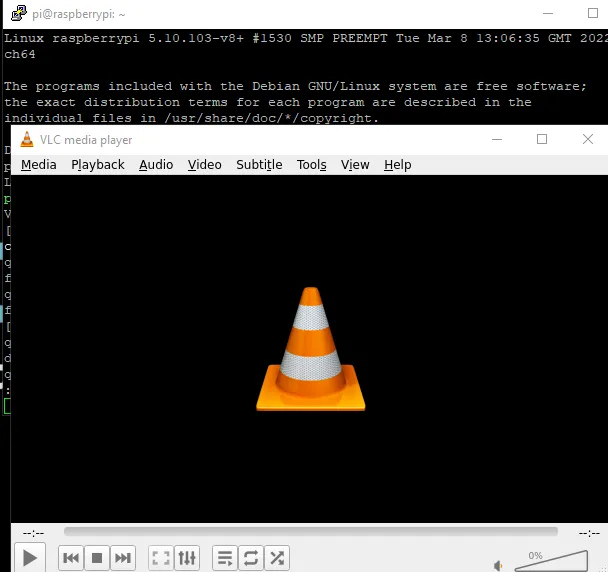 Running VLC over X11 Forwarding Windows