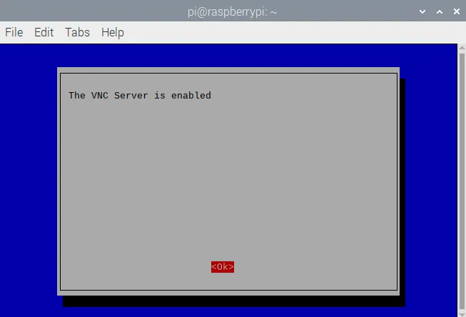 VNC Enabled on Raspberry Pi