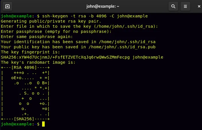 ssh keygen Linux