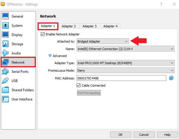 OPNsense WAN Interface