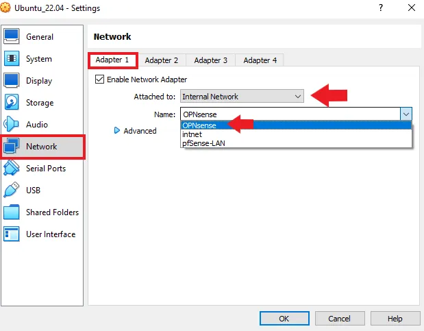 Connect Ubuntu VM to OPNsense