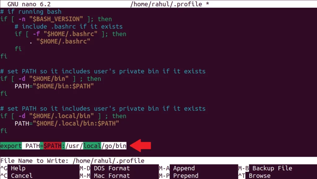 Add Go Binary to System Path in Ubuntu