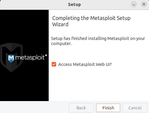 Finish the metasploit installation on Ubuntu