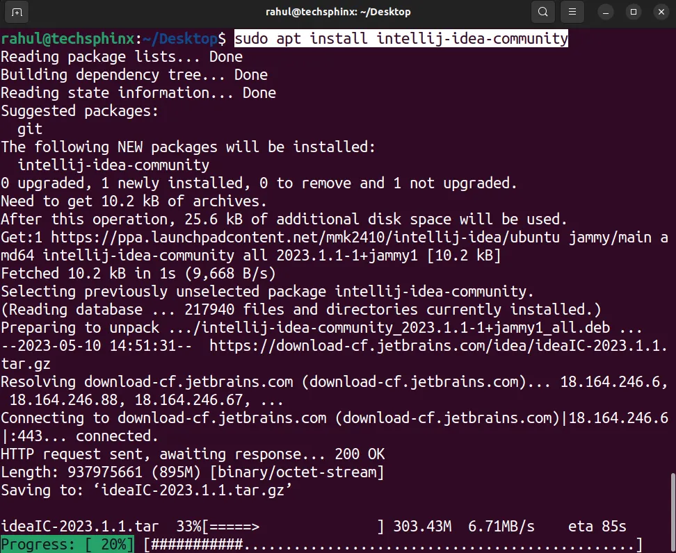 Install IntelliJ IDEA on Ubuntu using Unofficial PPA